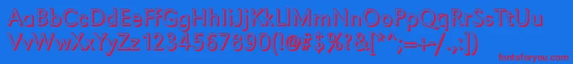 フォントGroteskshLightRegular – 赤い文字の青い背景