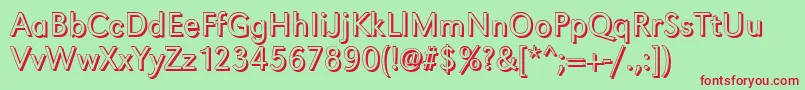 GroteskshLightRegular Font – Red Fonts on Green Background