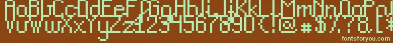 Шрифт TeachersPet – зелёные шрифты на коричневом фоне