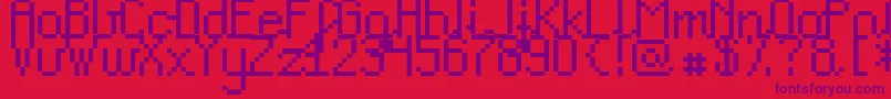 TeachersPet Font – Purple Fonts on Red Background