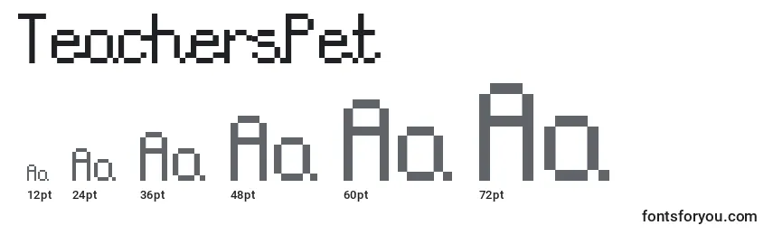 TeachersPet Font Sizes