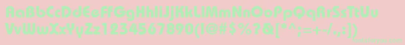 ItcBauhausLtBold Font – Green Fonts on Pink Background