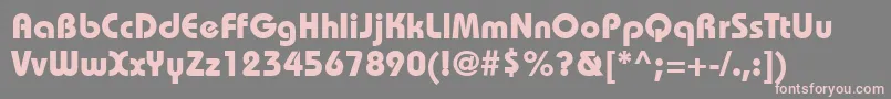 ItcBauhausLtBold Font – Pink Fonts on Gray Background