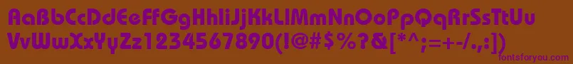 ItcBauhausLtBold Font – Purple Fonts on Brown Background