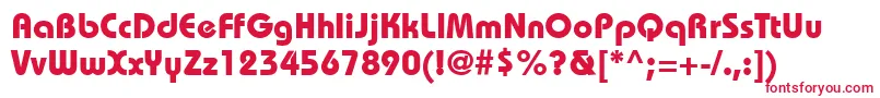 ItcBauhausLtBold Font – Red Fonts on White Background