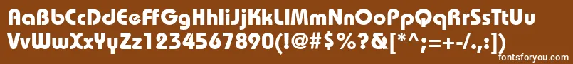 フォントItcBauhausLtBold – 茶色の背景に白い文字
