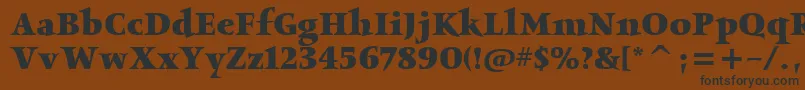 ObeliskitcTtBold Font – Black Fonts on Brown Background