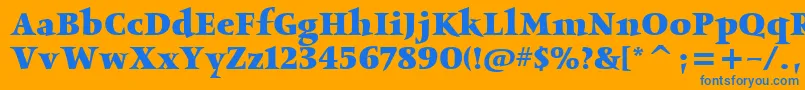 ObeliskitcTtBold Font – Blue Fonts on Orange Background