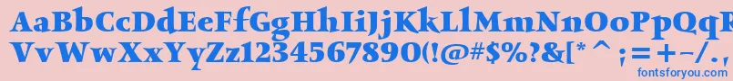 ObeliskitcTtBold Font – Blue Fonts on Pink Background