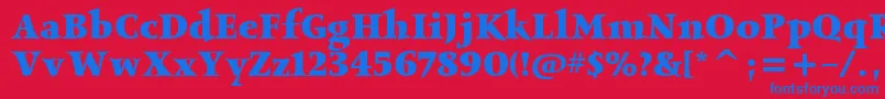 ObeliskitcTtBold Font – Blue Fonts on Red Background