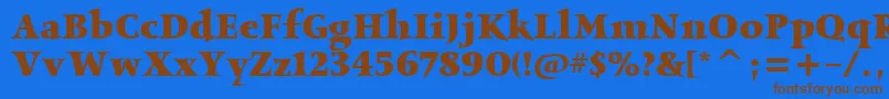 ObeliskitcTtBold Font – Brown Fonts on Blue Background