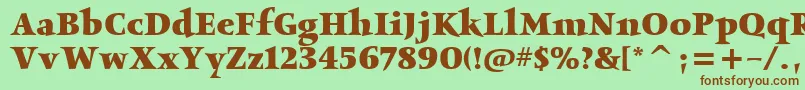 ObeliskitcTtBold Font – Brown Fonts on Green Background
