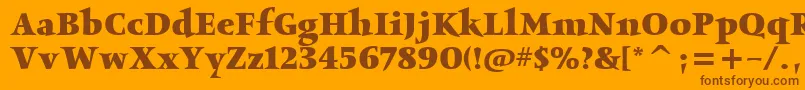 ObeliskitcTtBold Font – Brown Fonts on Orange Background
