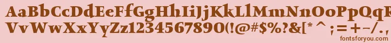 ObeliskitcTtBold Font – Brown Fonts on Pink Background