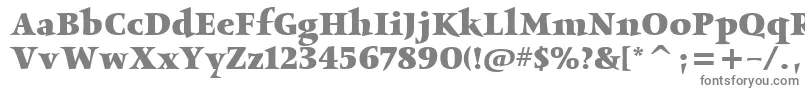 フォントObeliskitcTtBold – 白い背景に灰色の文字