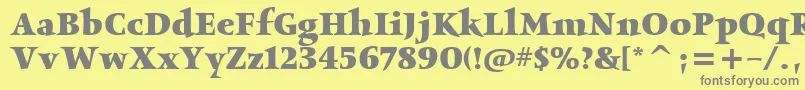 ObeliskitcTtBold Font – Gray Fonts on Yellow Background