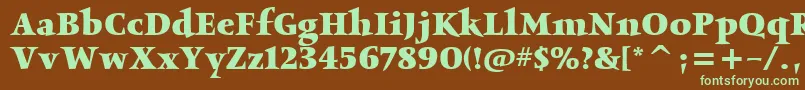 ObeliskitcTtBold Font – Green Fonts on Brown Background