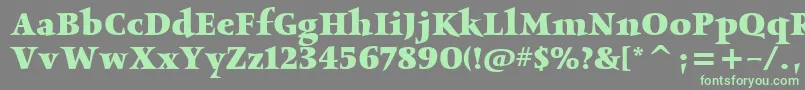 ObeliskitcTtBold Font – Green Fonts on Gray Background