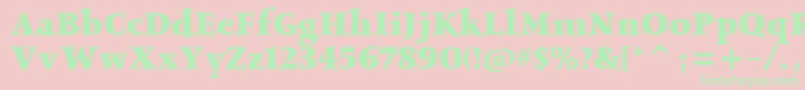 ObeliskitcTtBold Font – Green Fonts on Pink Background