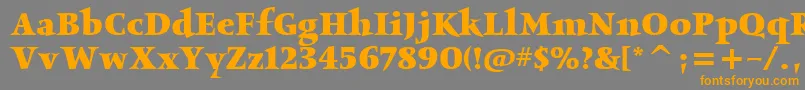 ObeliskitcTtBold Font – Orange Fonts on Gray Background