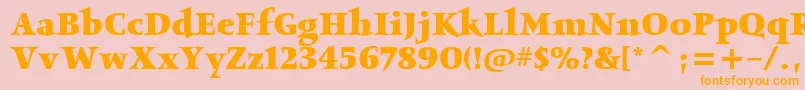 ObeliskitcTtBold Font – Orange Fonts on Pink Background