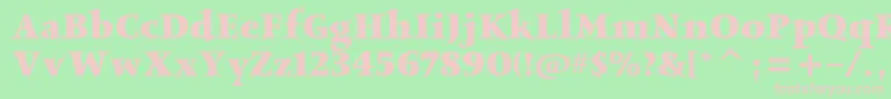 ObeliskitcTtBold Font – Pink Fonts on Green Background