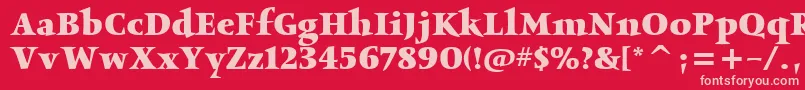ObeliskitcTtBold Font – Pink Fonts on Red Background