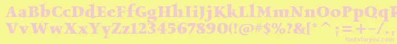ObeliskitcTtBold Font – Pink Fonts on Yellow Background