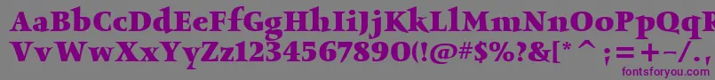 ObeliskitcTtBold-Schriftart – Violette Schriften auf grauem Hintergrund