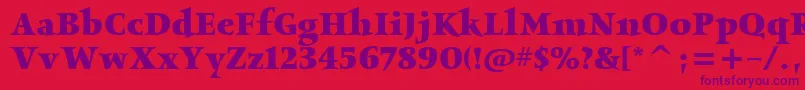 ObeliskitcTtBold Font – Purple Fonts on Red Background
