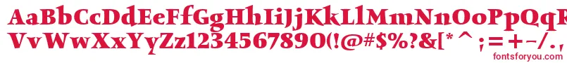 ObeliskitcTtBold Font – Red Fonts on White Background