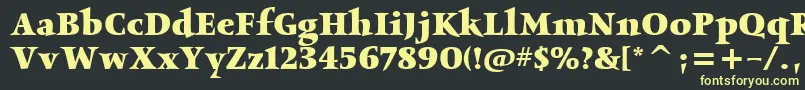 ObeliskitcTtBold Font – Yellow Fonts on Black Background