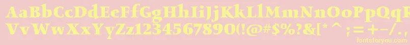 ObeliskitcTtBold Font – Yellow Fonts on Pink Background