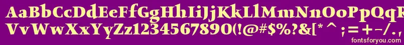 ObeliskitcTtBold Font – Yellow Fonts on Purple Background