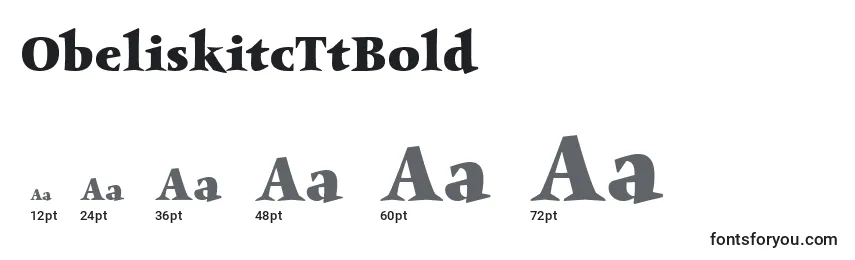 Размеры шрифта ObeliskitcTtBold