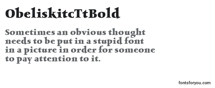 ObeliskitcTtBold Font