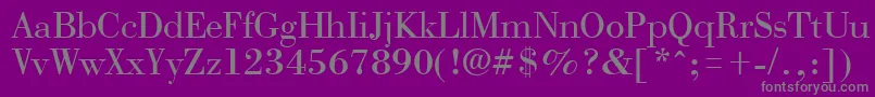 BostonRegular Font – Gray Fonts on Purple Background