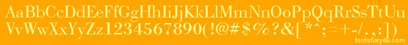 BostonRegular Font – Yellow Fonts on Orange Background