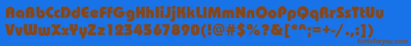 DessauHeavyRegular Font – Brown Fonts on Blue Background
