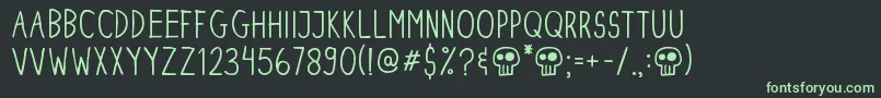 Шрифт DinskiCasualCondensed – зелёные шрифты на чёрном фоне