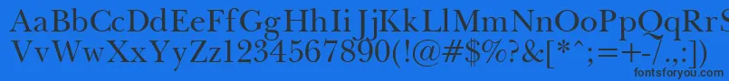 PasmaPlain Font – Black Fonts on Blue Background
