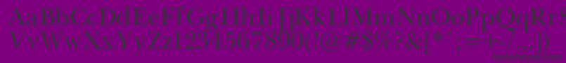 PasmaPlain-fontti – mustat fontit violetilla taustalla