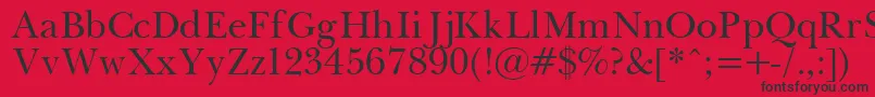 フォントPasmaPlain – 赤い背景に黒い文字