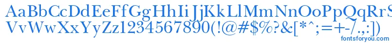 フォントPasmaPlain – 白い背景に青い文字