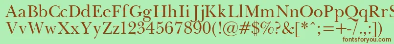 PasmaPlain Font – Brown Fonts on Green Background