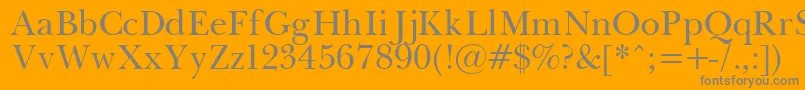 フォントPasmaPlain – オレンジの背景に灰色の文字