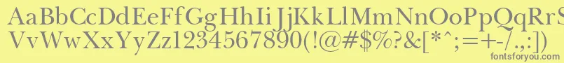 PasmaPlain-Schriftart – Graue Schriften auf gelbem Hintergrund