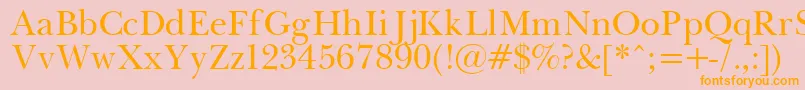 PasmaPlain Font – Orange Fonts on Pink Background