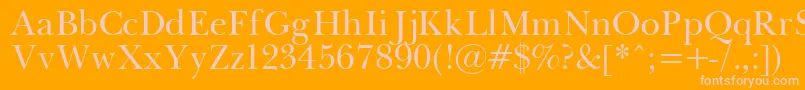 PasmaPlain Font – Pink Fonts on Orange Background