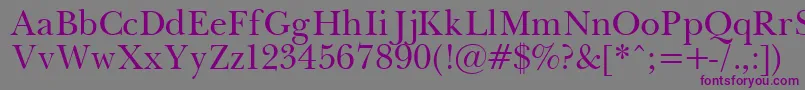 PasmaPlain-fontti – violetit fontit harmaalla taustalla